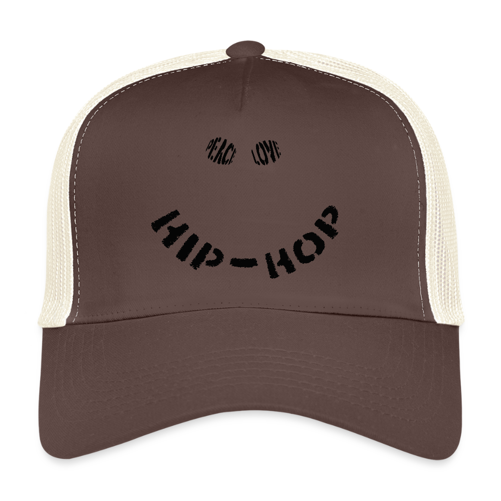 Peace, Love & Hip-Hop, Trucker Cap - brun/beige