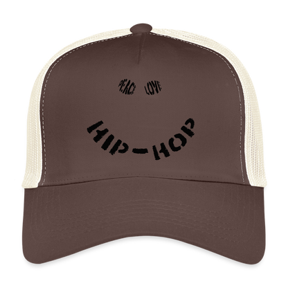 Peace, Love & Hip-Hop, Trucker Cap - brun/beige