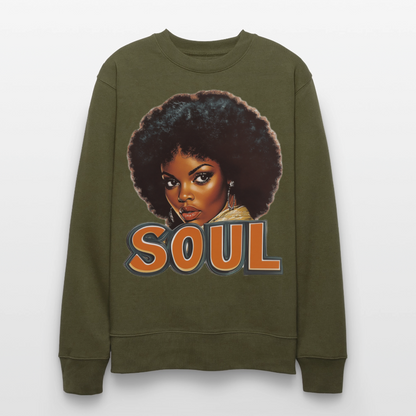 Soulful Vibes, Ekologisk sweatshirt CHANGER unisex från Stanley/Stella - kaki