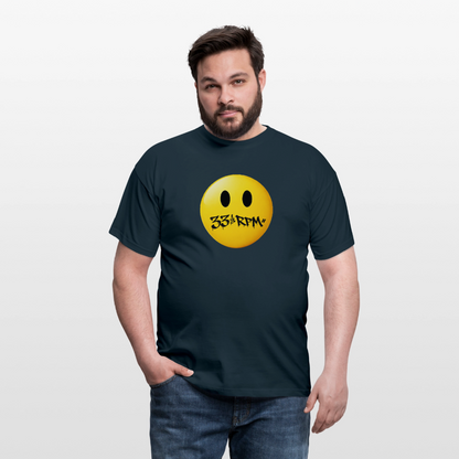 Turntable Grin, T-shirt unisex - marinblå