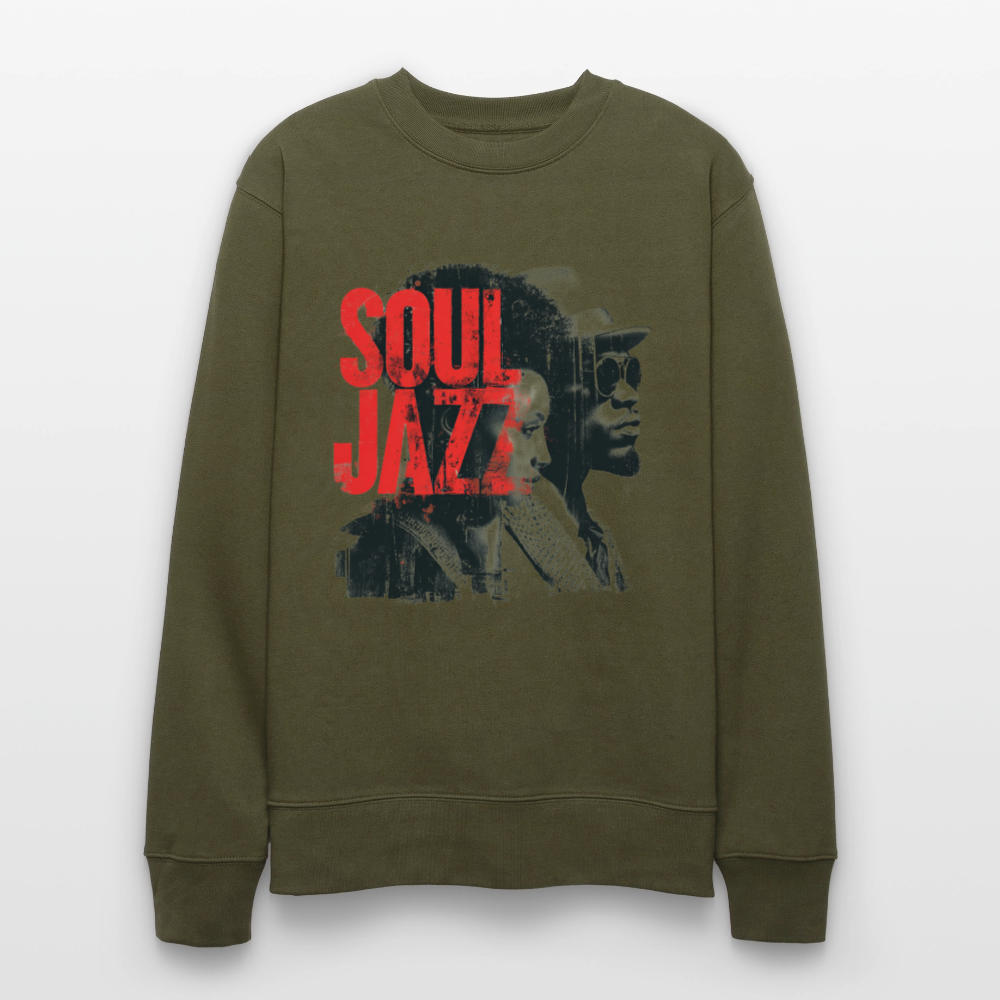 The Essence of Soul Jazz, Ekologisk sweatshirt CHANGER unisex från Stanley/Stella - kaki