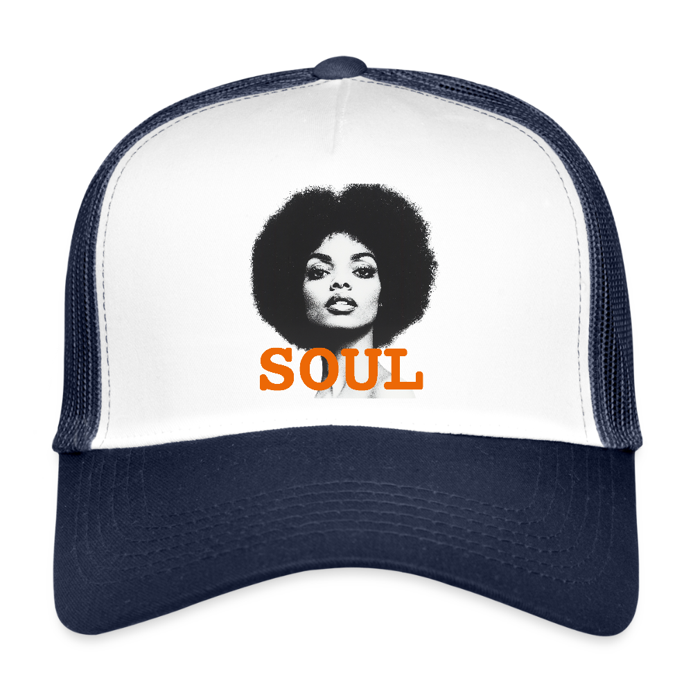 Soul PWR, Trucker Cap - vit/marinblå