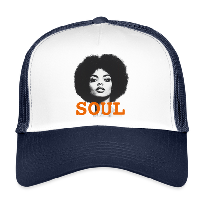 Soul PWR, Trucker Cap - vit/marinblå