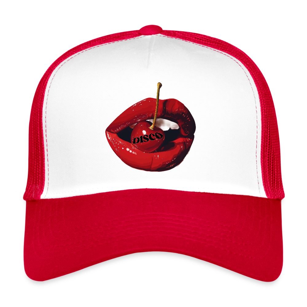 Taste of Disco, Trucker Cap - vit/röd