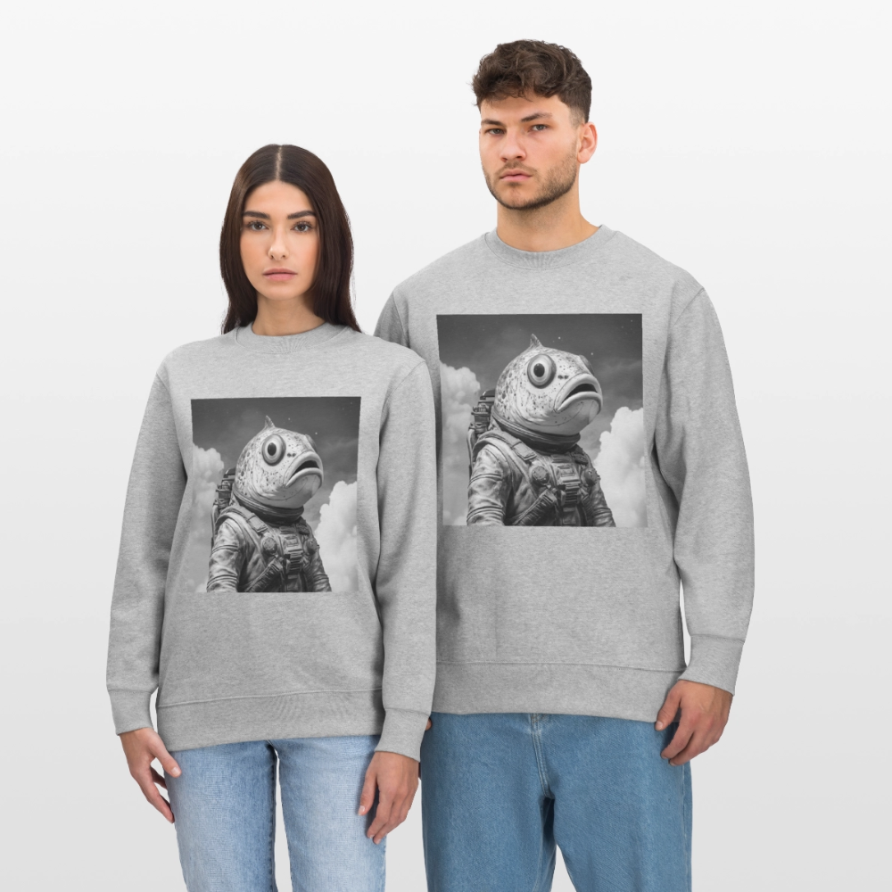 En ensam simtur i universum, Ekologisk sweatshirt CHANGER unisex från Stanley/Stella - gråmelerad