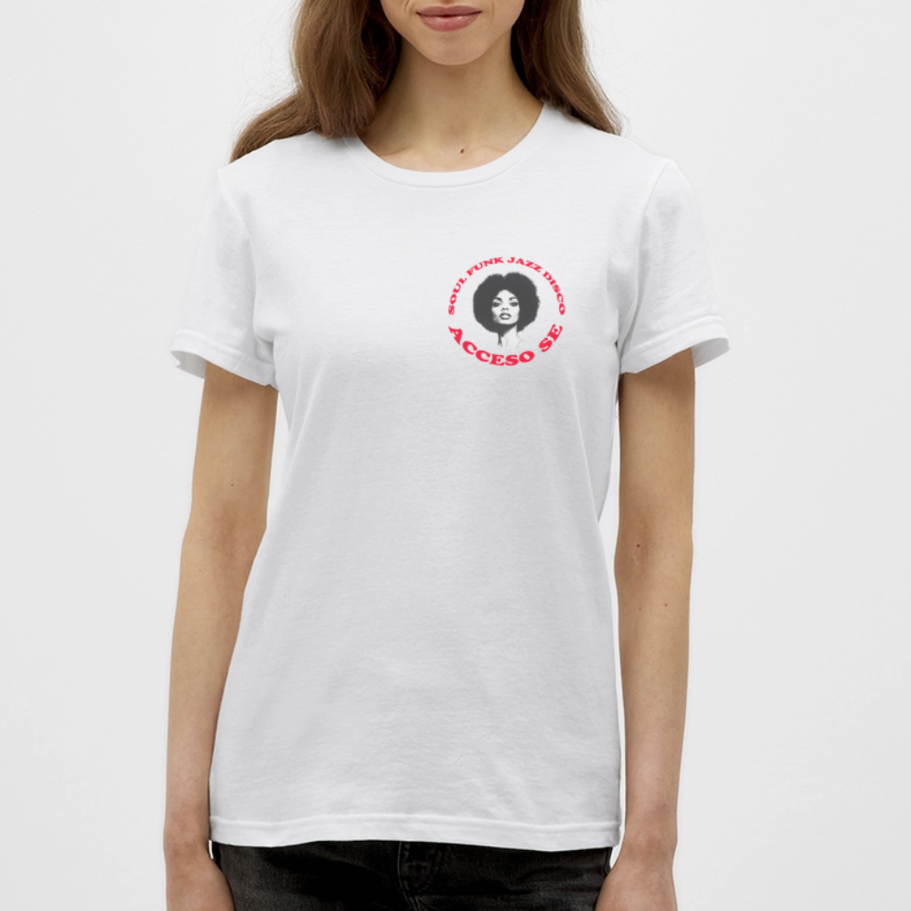 Where Music Lives – Powered by Acceso Family (small print), T-shirt dam - vit