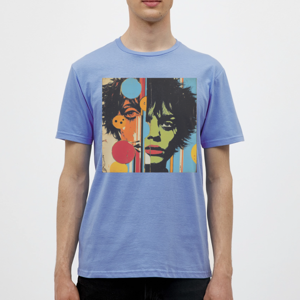 Split Faces, T-shirt herr - carolina blue