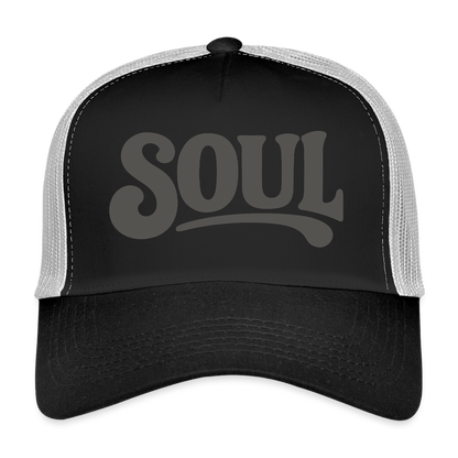 All About Soul, Trucker Cap - svart/stengrå
