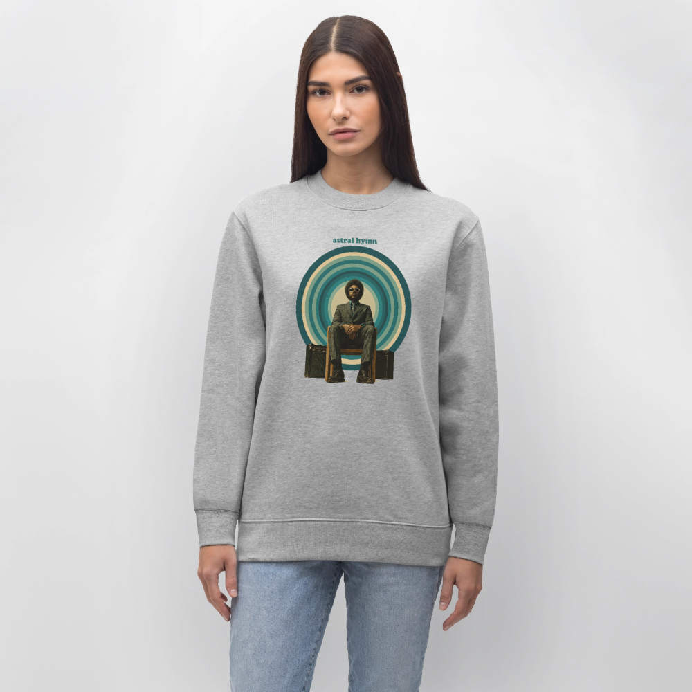 The Creator Has a Free Jazz Plan, Ekologisk sweatshirt CHANGER unisex från Stanley/Stella - gråmelerad