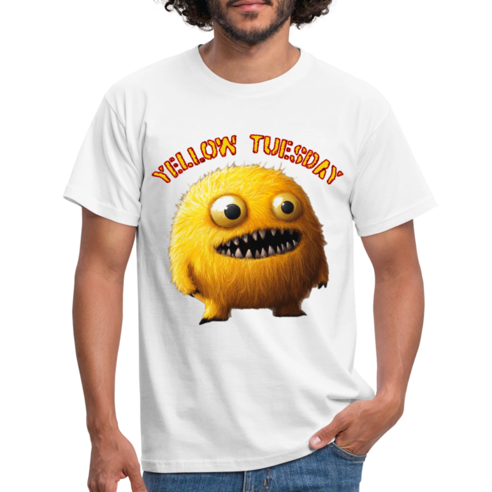 Yellow Tuesday – Funky, Not Blue, T-shirt herr - vit