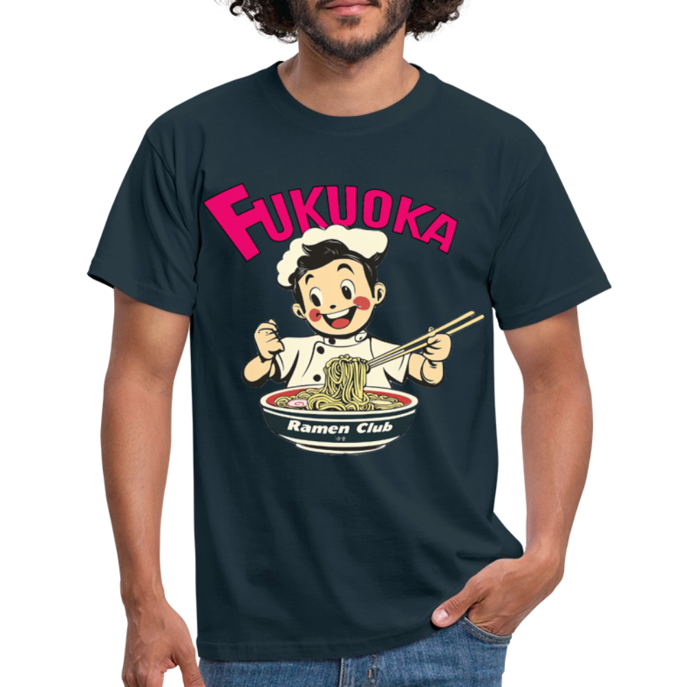 Fukuoka Ramen Club, T-shirt herr - marinblå