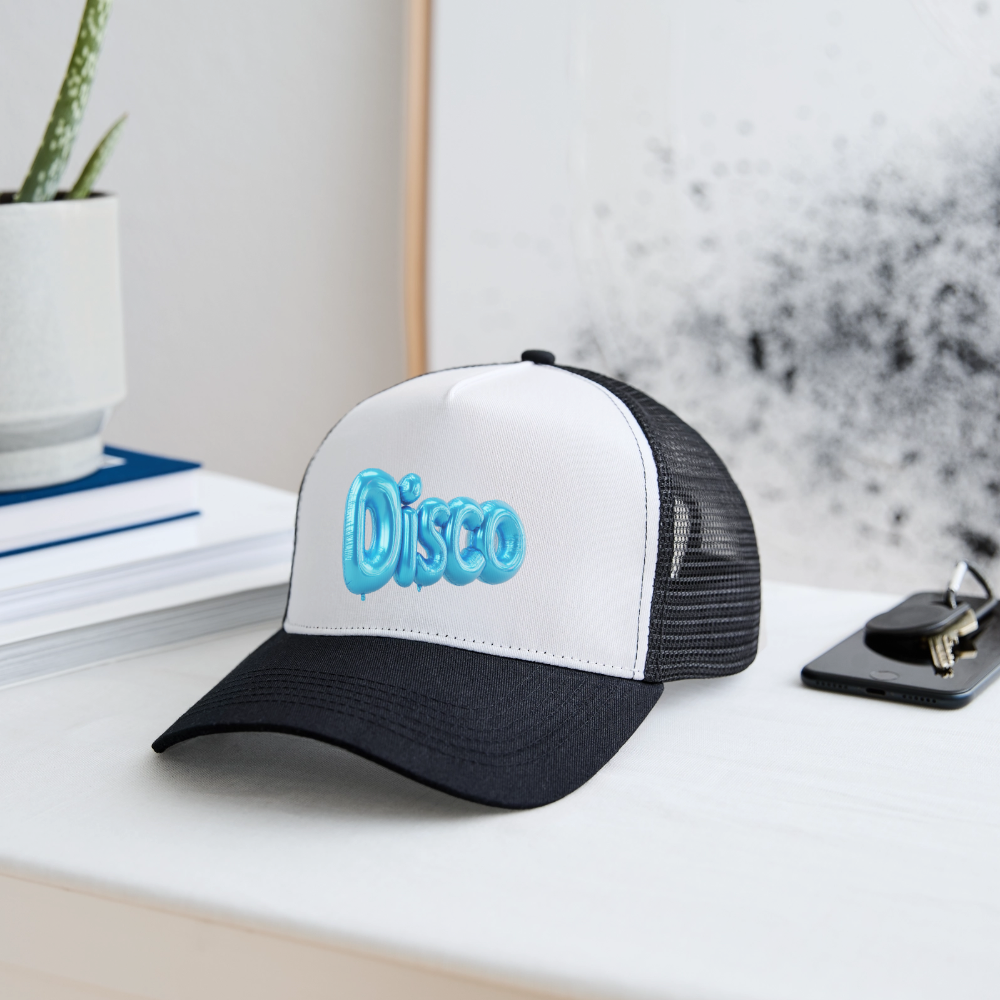 Pump the Disco, Trucker Cap - vit/svart