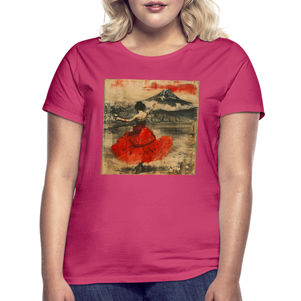 Flamenco i Solens Land, T-shirt dam - azalea