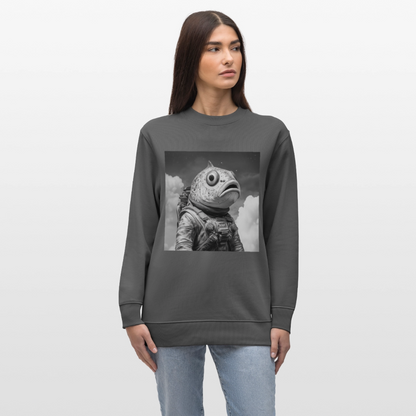 En ensam simtur i universum, Ekologisk sweatshirt CHANGER unisex från Stanley/Stella - kolgrå