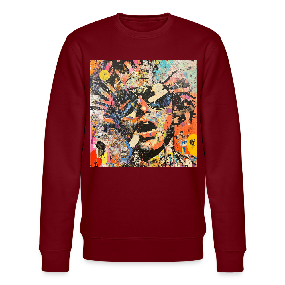 Cosmic Soul Groove, Ekologisk sweatshirt CHANGER unisex från Stanley/Stella - vinröd