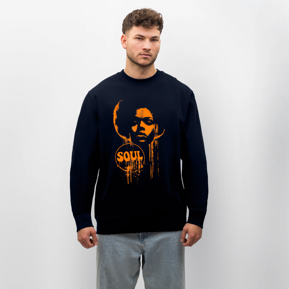SOUL GLOW, Ekologisk sweatshirt CHANGER unisex från Stanley/Stella - marinblått