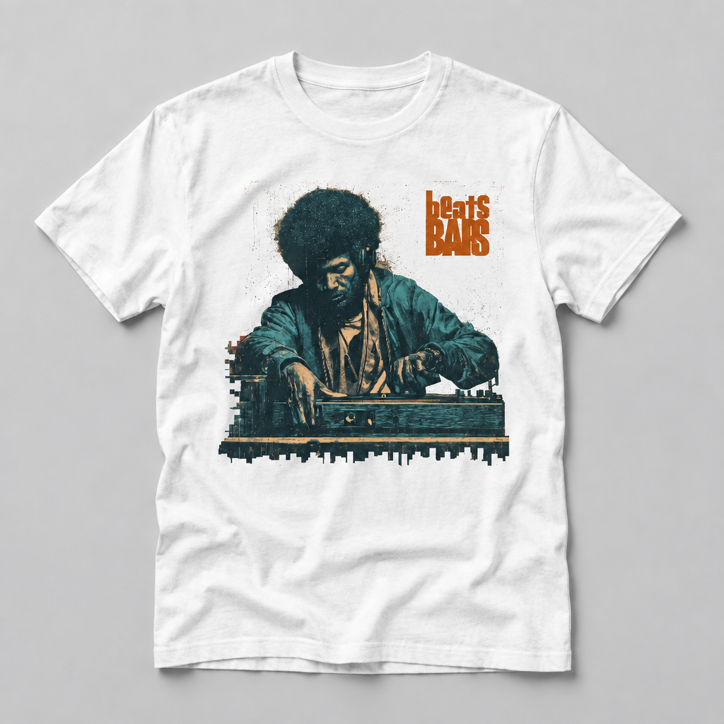 Beats and Bars t-shirt unisex vit - Acceso