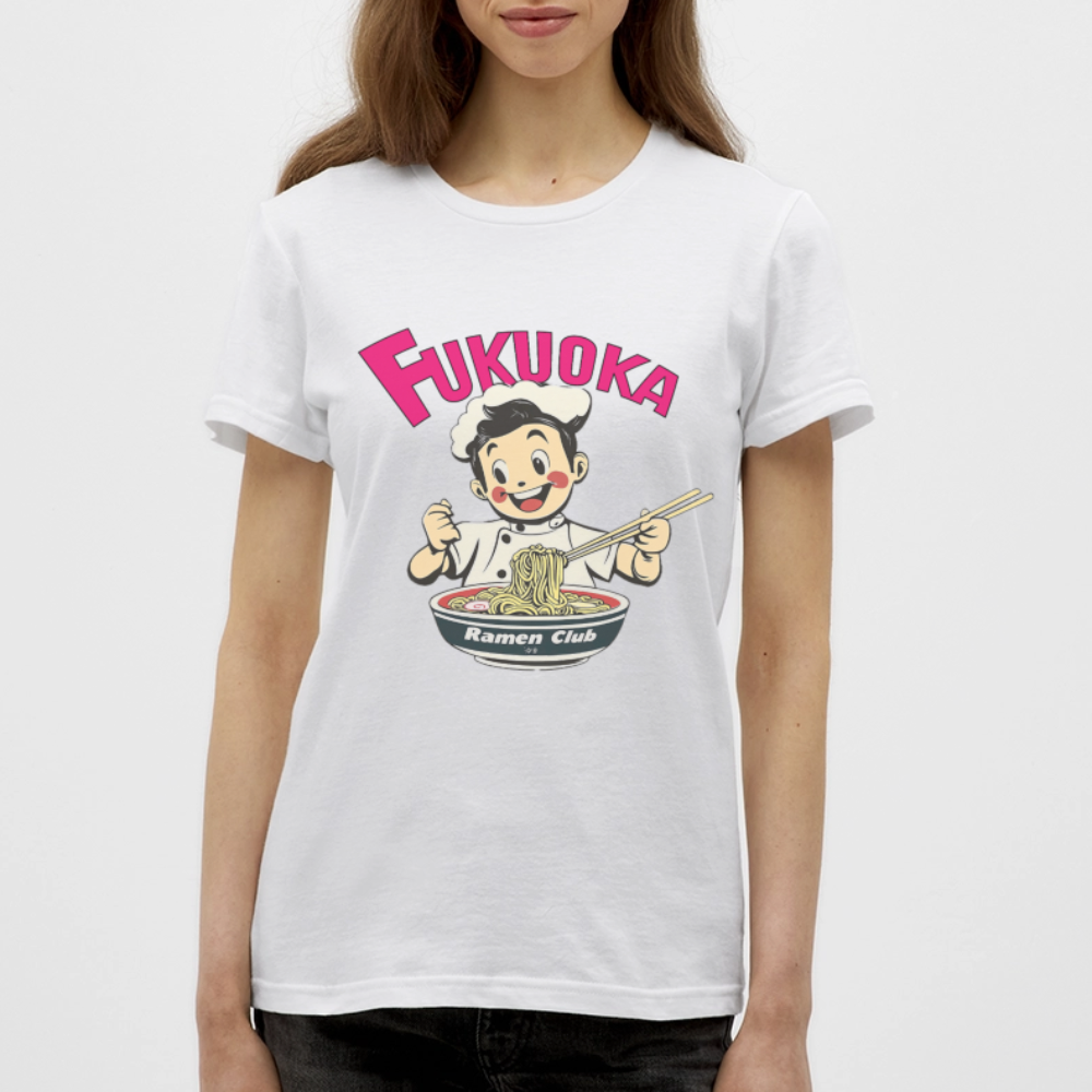 Fukuoka Ramen Club, T-shirt dam - vit