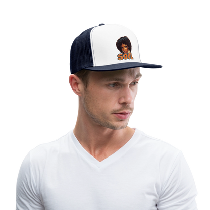 Soulful Vibes, Trucker Cap - vit/marinblå