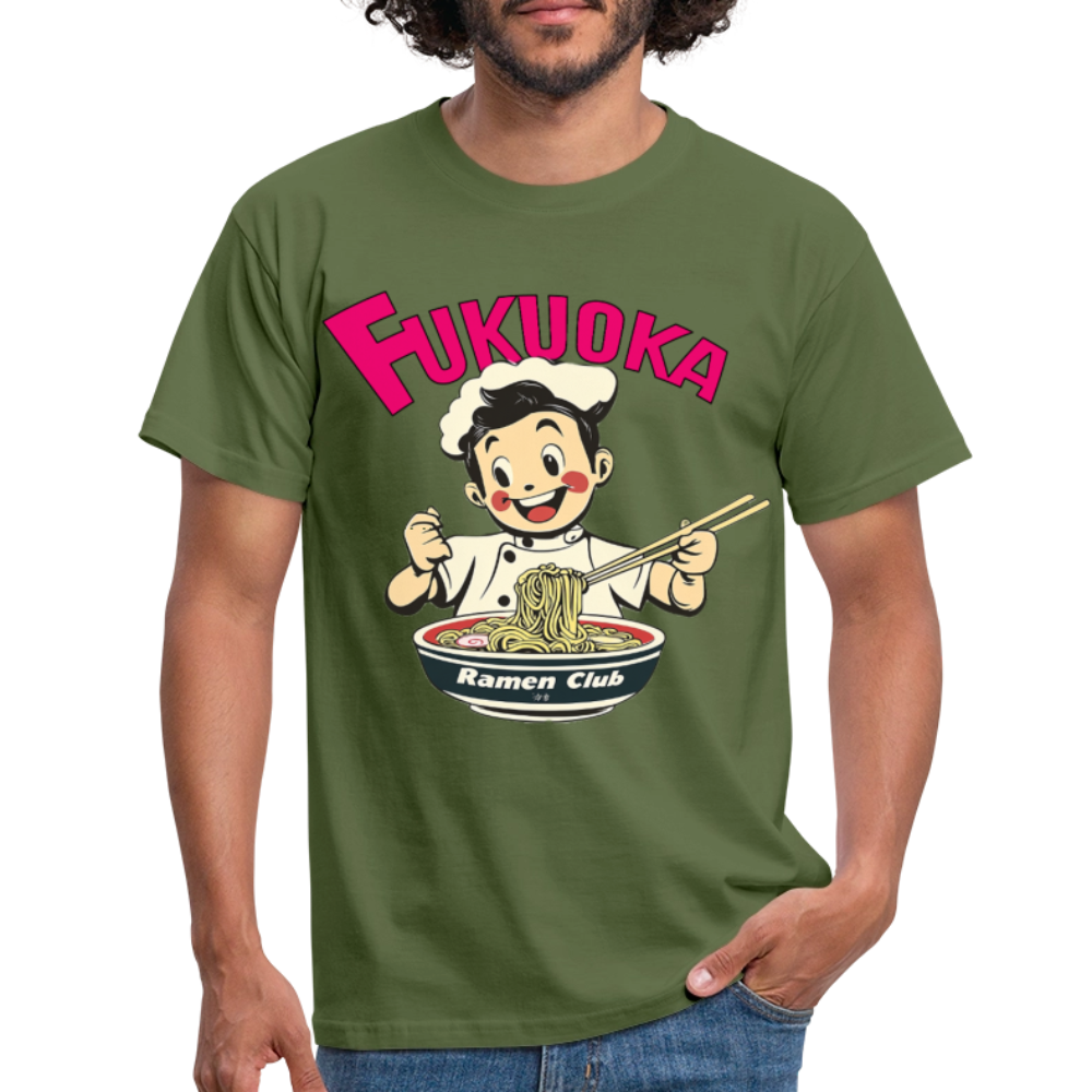 Fukuoka Ramen Club, T-shirt herr - Militärgrön