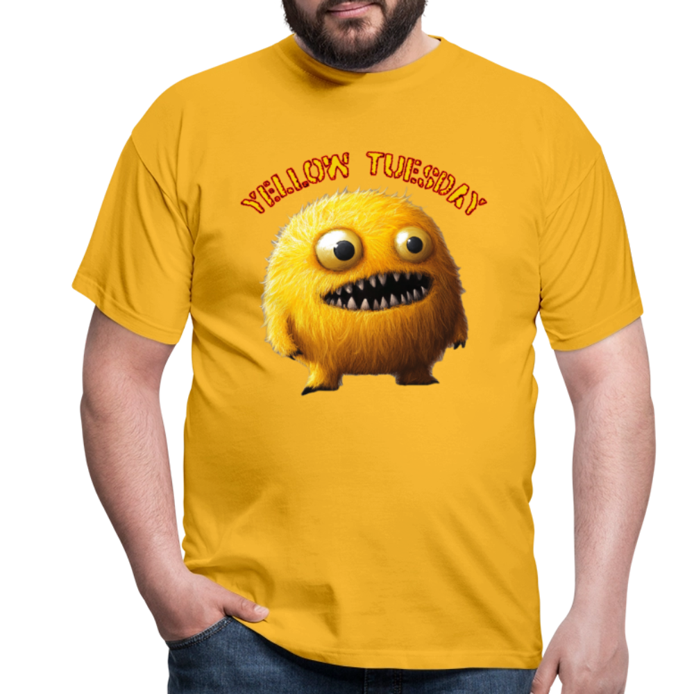 Yellow Tuesday – Funky, Not Blue, T-shirt herr - gul