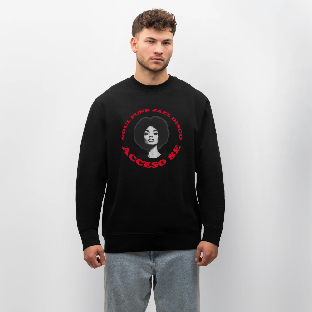 Where Music Lives – Powered by Acceso Family, Ekologisk sweatshirt CHANGER unisex från Stanley/Stella - svart