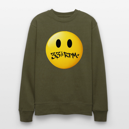 Turntable Grin, Ekologisk sweatshirt CHANGER unisex från Stanley/Stella - kaki