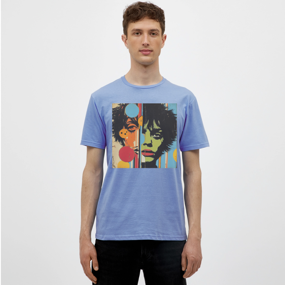 Split Faces, T-shirt herr - carolina blue