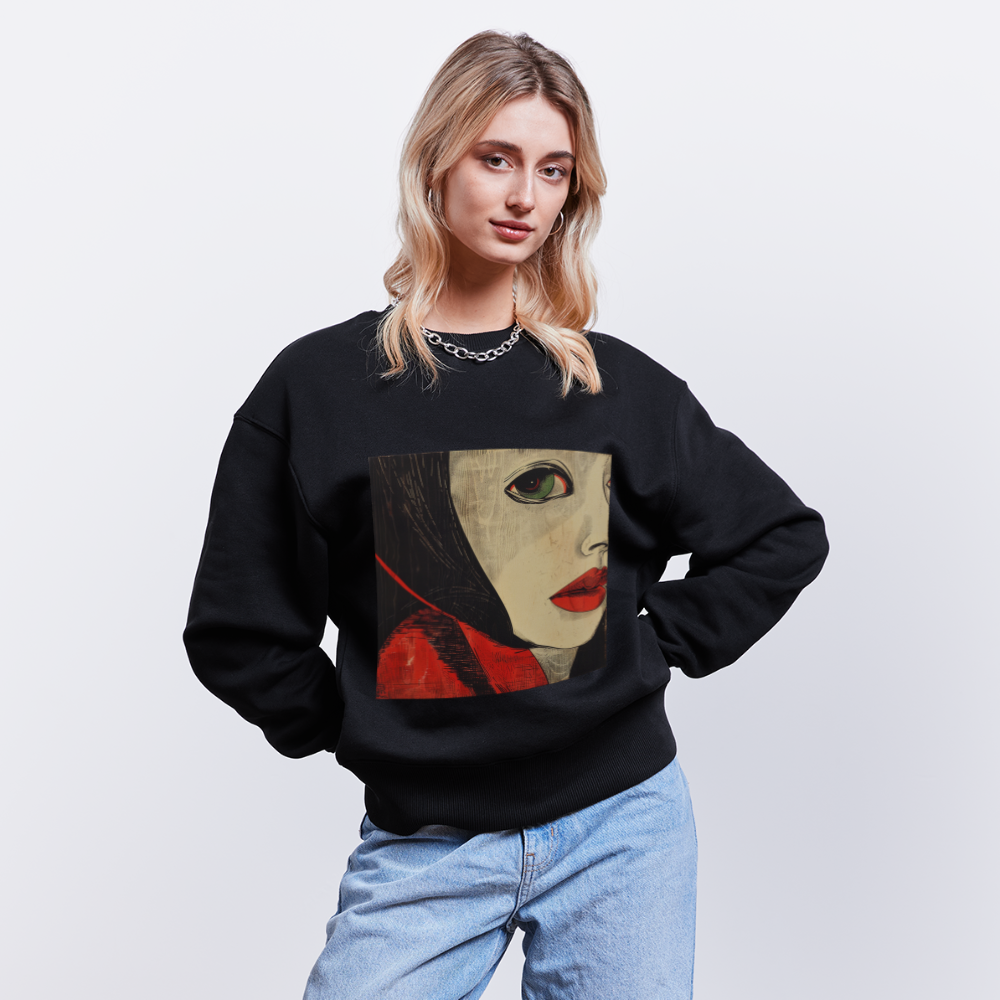 Fiskarfruns öga, Ekologisk oversizetröja RADDER unisex från Stanley/Stella - svart