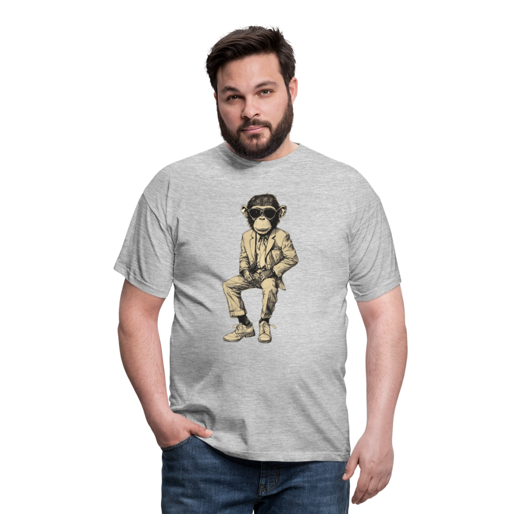 Mod Monkey, T-shirt herr - gråmelerad