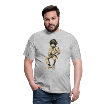 Mod Monkey, T-shirt herr - gråmelerad