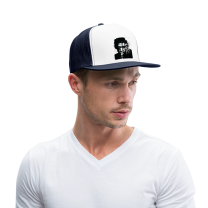 Between Breaths, Trucker Cap - vit/marinblå