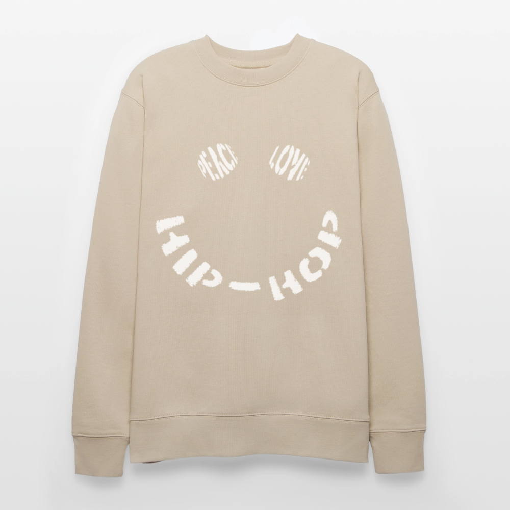 Peace, Love & Hip-Hop, Ekologisk sweatshirt CHANGER unisex från Stanley/Stella - beige