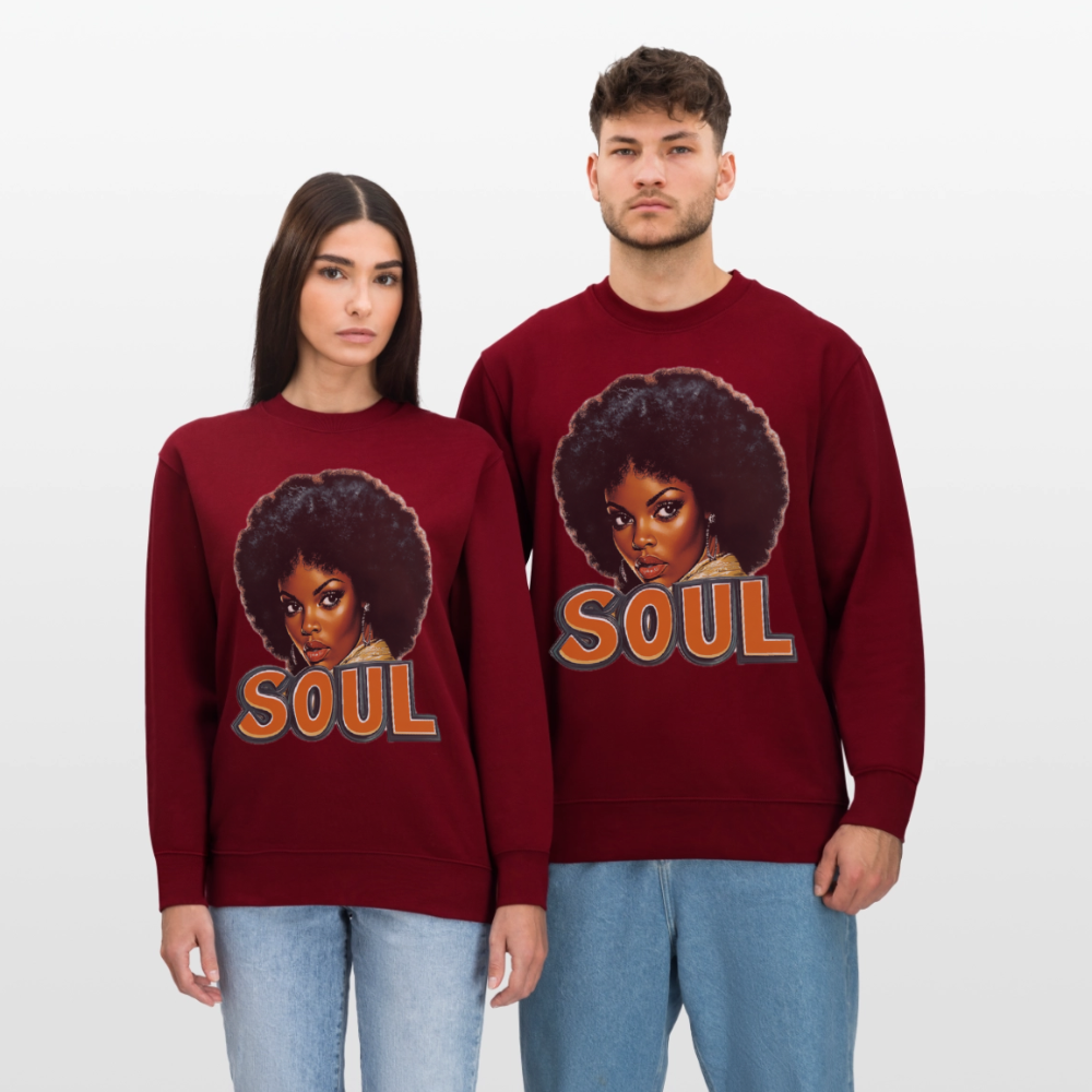 Soulful Vibes, Ekologisk sweatshirt CHANGER unisex från Stanley/Stella - vinröd