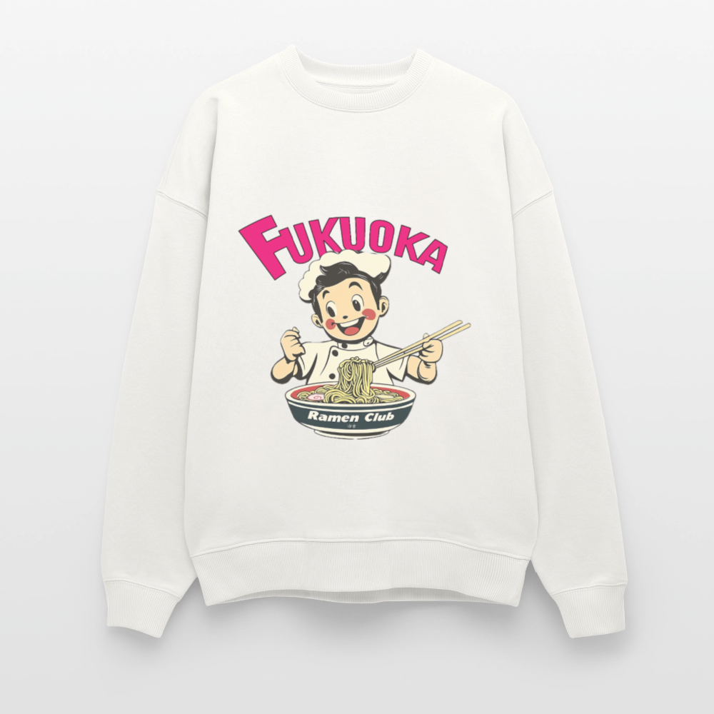 Fukuoka Ramen Club, Ekologisk oversizetröja RADDER unisex från Stanley/Stella - OFF WHITE