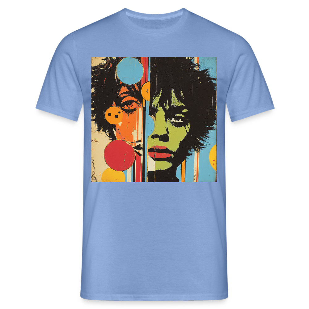 Split Faces, T-shirt herr - carolina blue