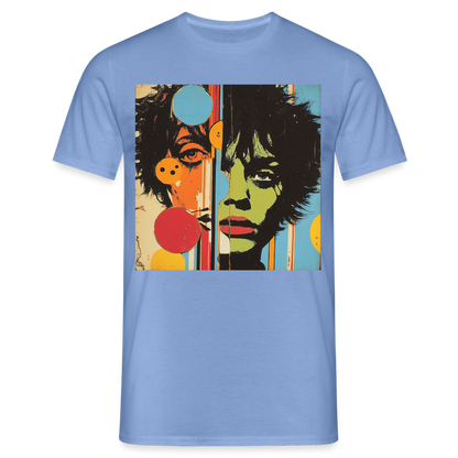 Split Faces, T-shirt herr - carolina blue