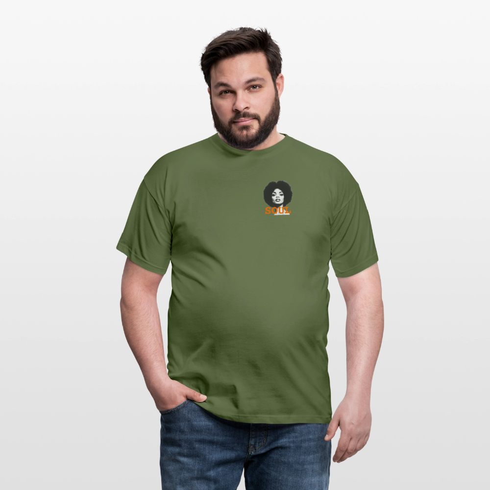 T-shirt unisex - Litet brösttryck - Litet brösttryck - Militärgrön