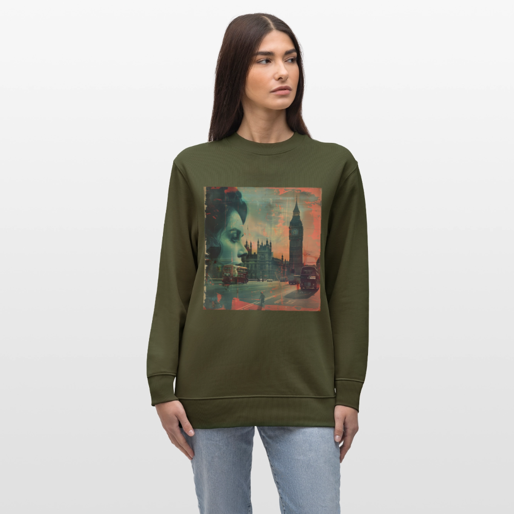 The Beat of London, Ekologisk sweatshirt CHANGER unisex från Stanley/Stella - kaki