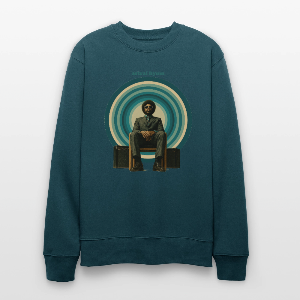 The Creator Has a Free Jazz Plan, Ekologisk sweatshirt CHANGER unisex från Stanley/Stella - mörk petrol