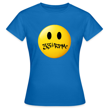 Turntable Grin, T-shirt dam - royalblå