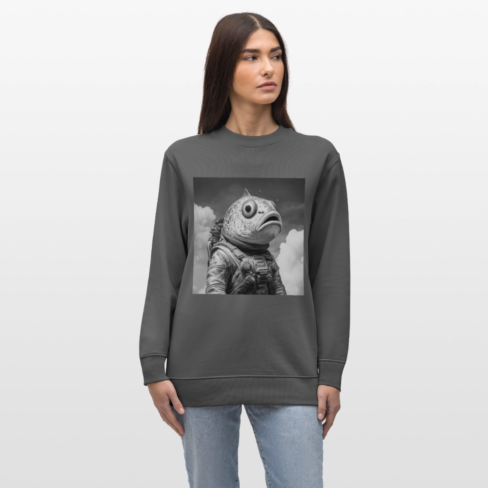 En ensam simtur i universum, Ekologisk sweatshirt CHANGER unisex från Stanley/Stella - kolgrå