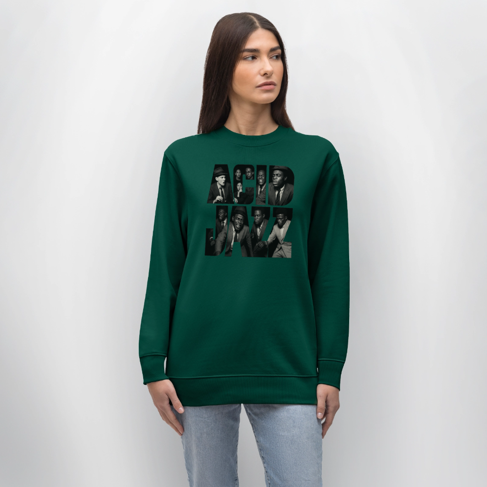 80s Club Jazzdance, Ekologisk sweatshirt CHANGER unisex från Stanley/Stella - skogsgrön