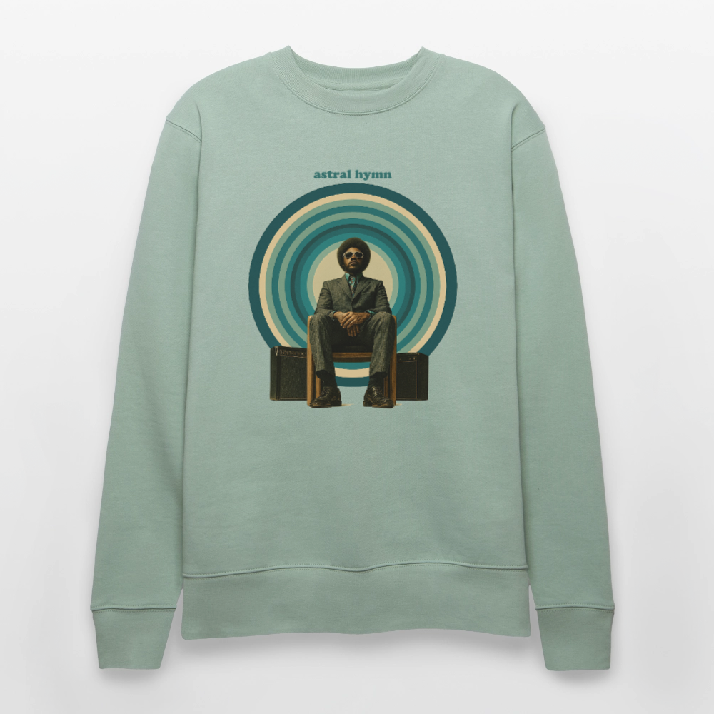 The Creator Has a Free Jazz Plan, Ekologisk sweatshirt CHANGER unisex från Stanley/Stella - ljus grågrön