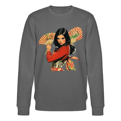 Dansen med Solfjädrar: Vindens krigare, Ekologisk sweatshirt CHANGER unisex från Stanley/Stella - kolgrå