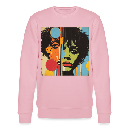 Split Faces, Ekologisk sweatshirt CHANGER unisex från Stanley/Stella - ljusrosa