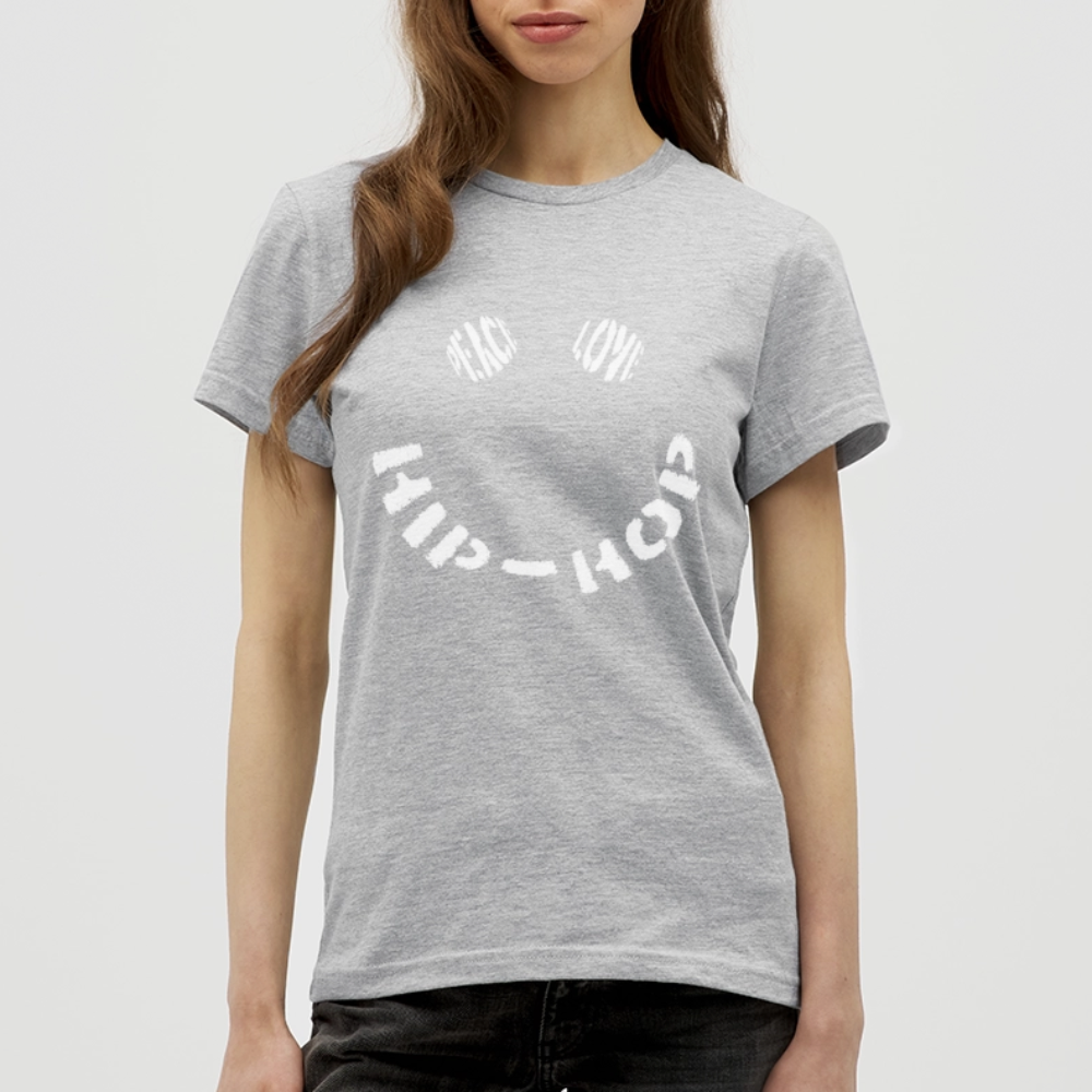 Peace, Love & Hip-Hop, T-shirt dam - gråmelerad