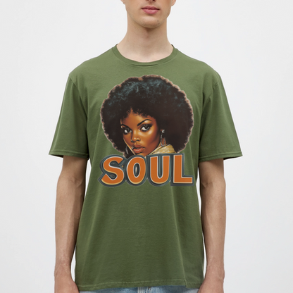 Soulful Vibes, T-shirt herr - Militärgrön