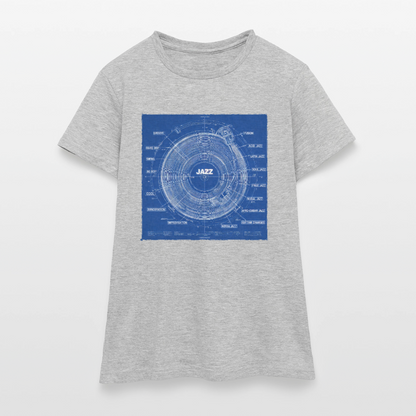 Kind of Blueprint, T-shirt dam - gråmelerad