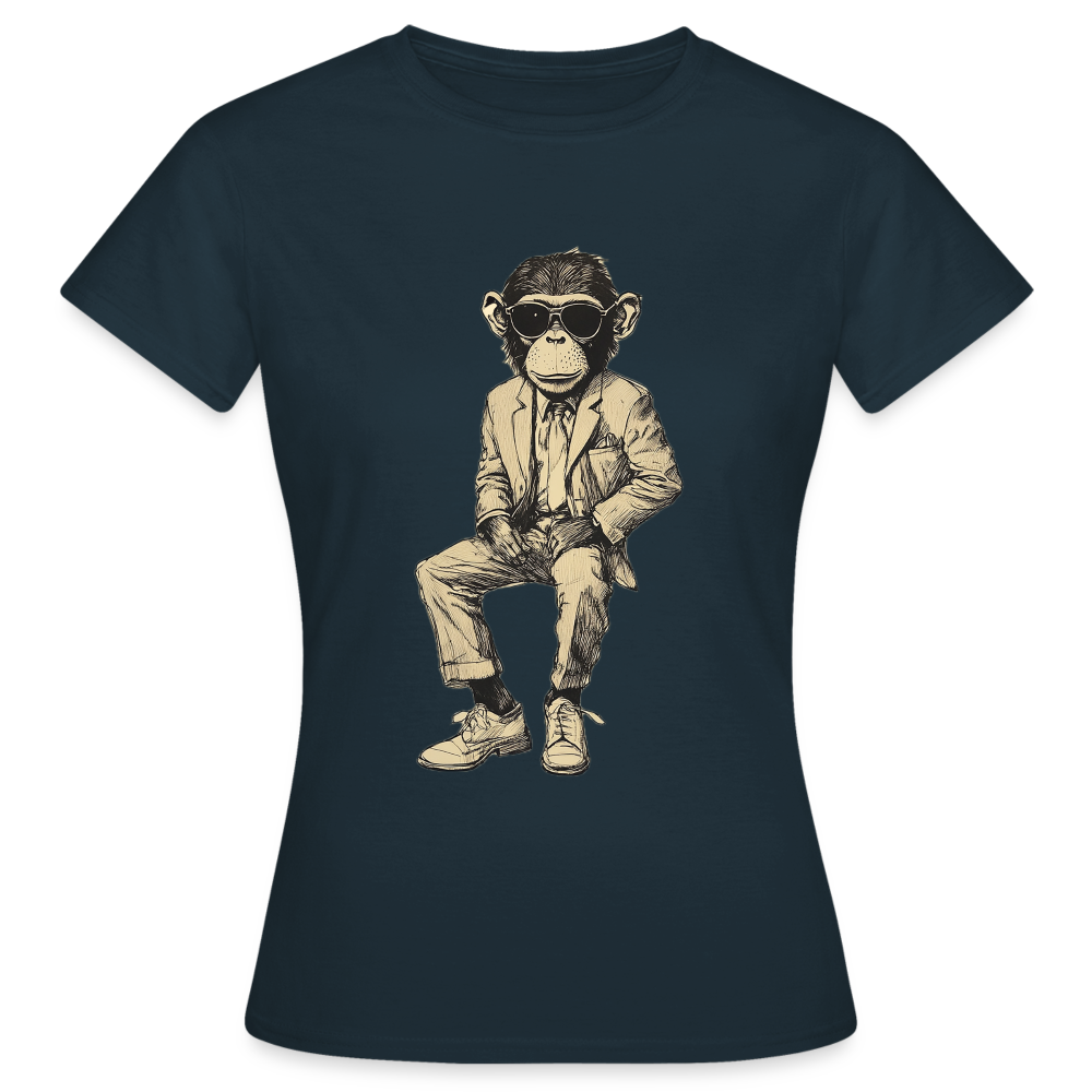 Mod Monkey, T-shirt dam - marinblå